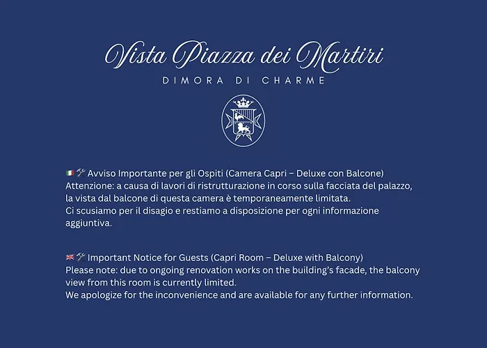 Bed and Breakfast Vista Piazza dei Martiri Napoli